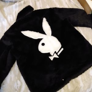 Playboy x PacSun Fur Zip Coat Men's S